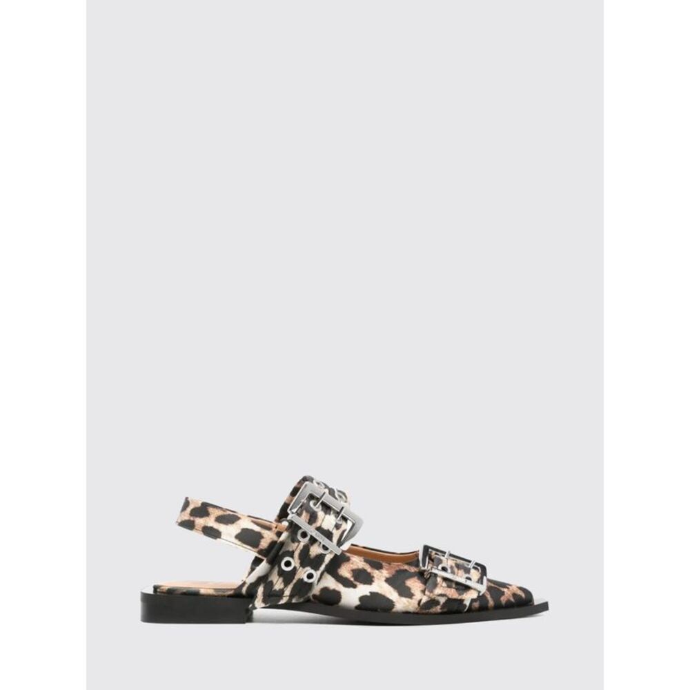 Ganni Ballet Flat Woman Brown